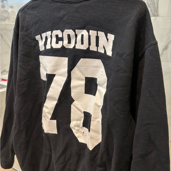 Kitson Crewneck - VICODIN 78 on back - Rx on front - Jersey style - Sz M - Picture 4 of 7